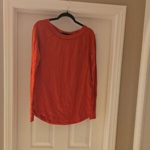 We The Free Vibrant Orange Long Sleeve Tee